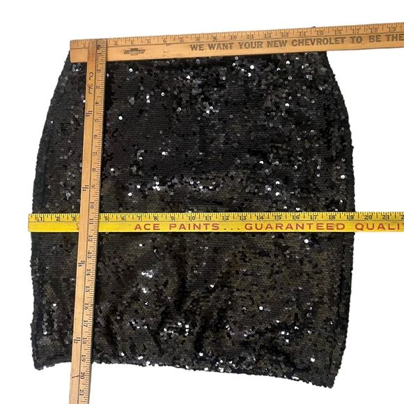 NEW Marc New York by Andrew Marc black sequined mini skirt - Picture 7 of 7